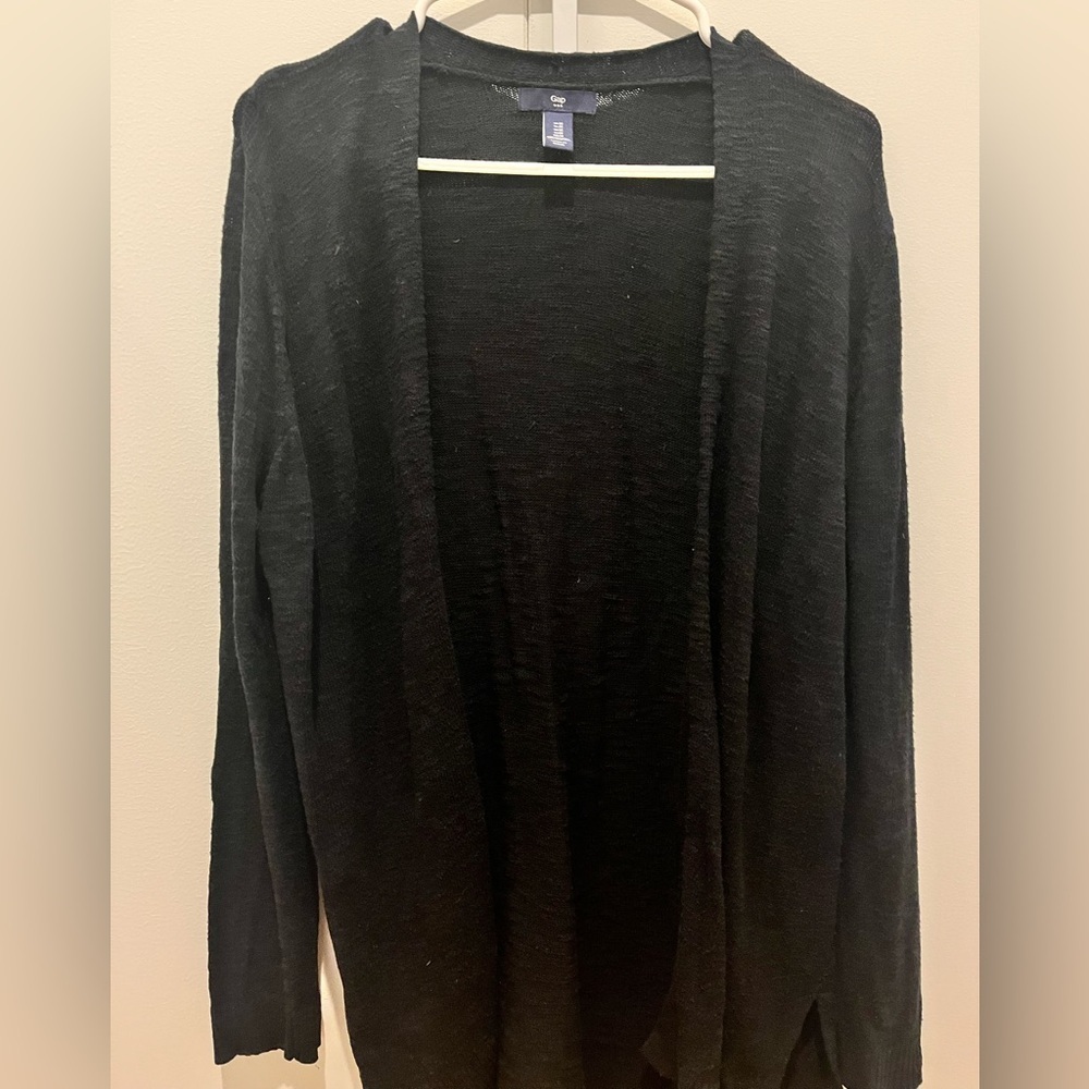 Black Open Cardigan gently worn by Gap
